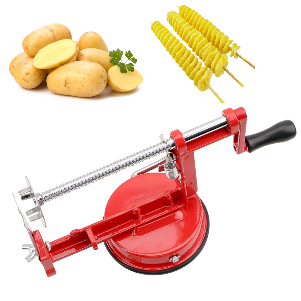Apple Corer Slicer - 수동 나선형 프렌치 프라이 커터 요리