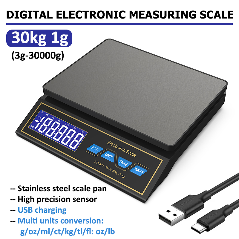 Kitchen Gadgets Electronic - LCD 디지털 주방 저울 30kg/1g 충전식