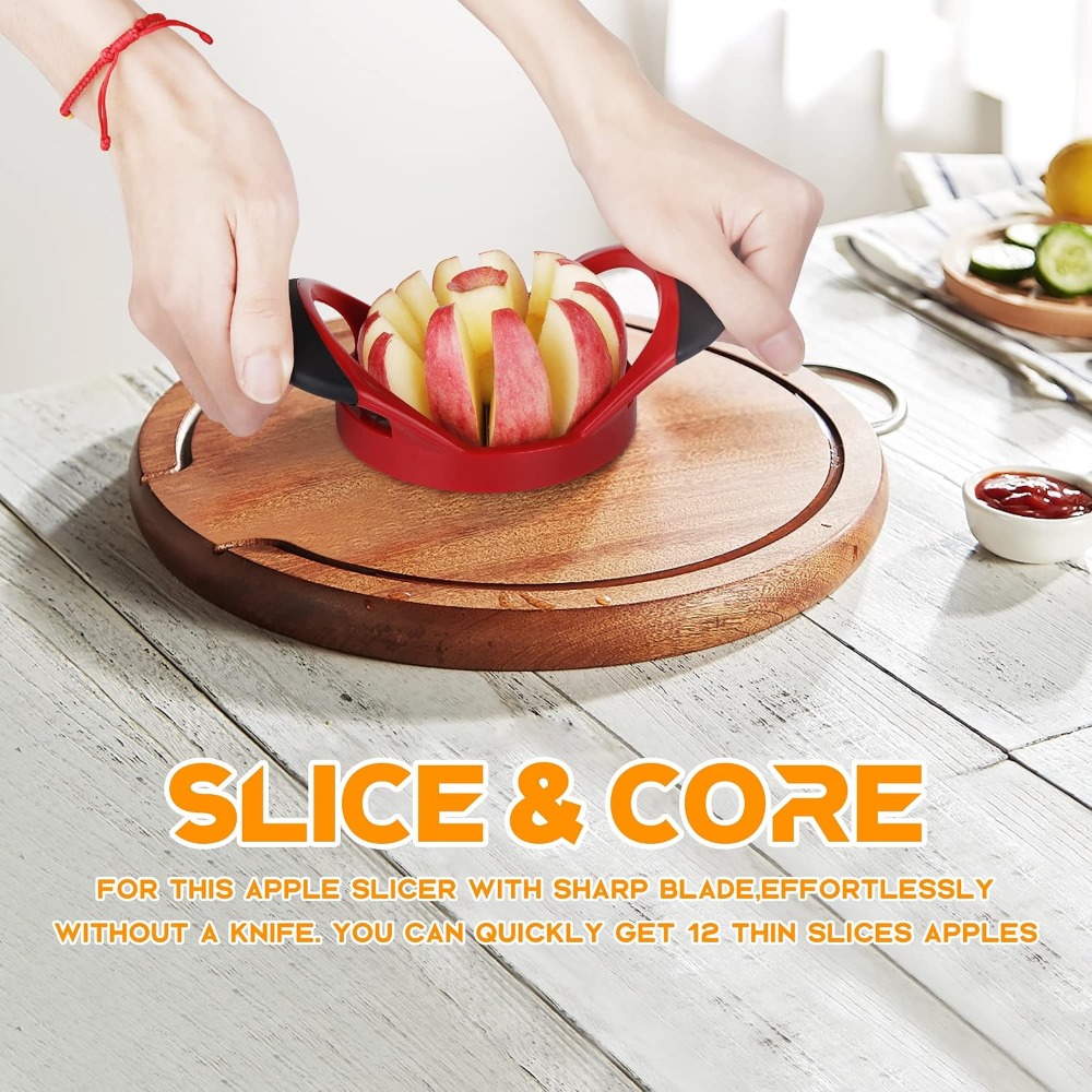 4.72인치 애플 슬라이서 및 코어러, 12개의 칼날이 - Apple Corer Slicer 리뷰 및 가격