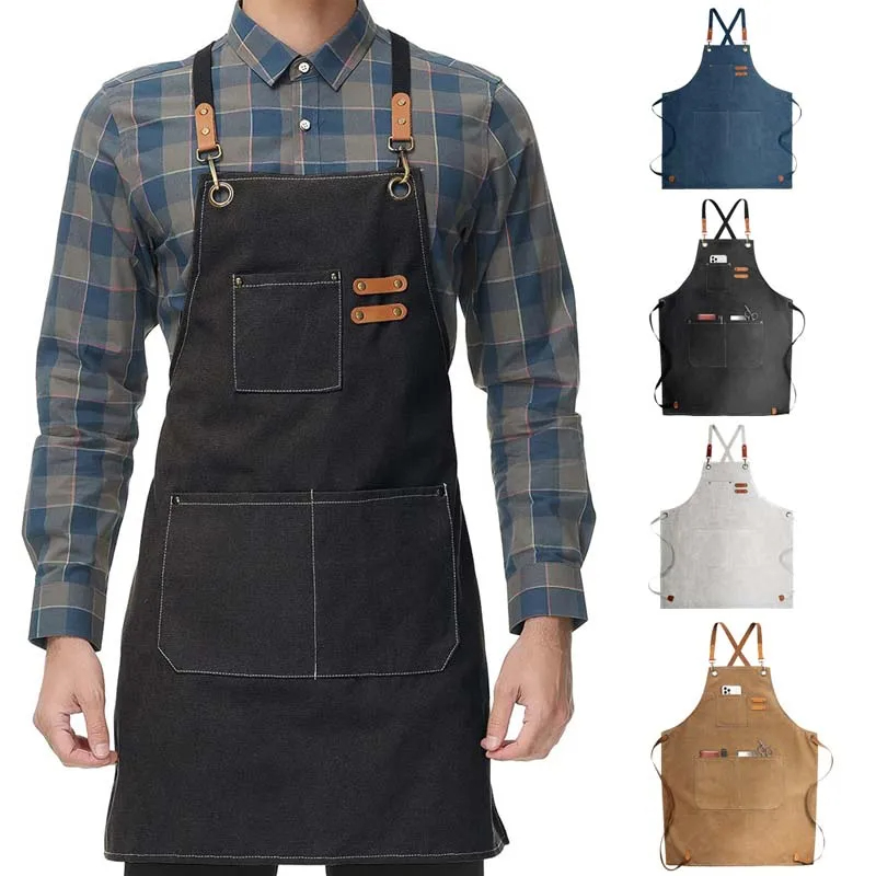 가정용 캔버스 앞치마, 오일 방지, 손 닦기 가능, 주 - Kitchen Gadgets Trending 리뷰 및 가격