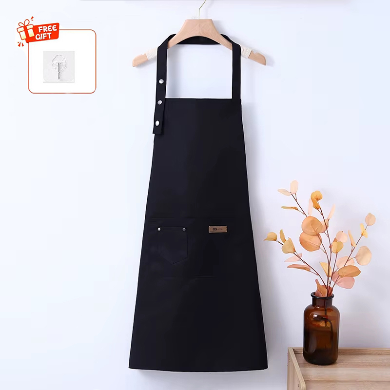 1pc 방수 오일 방지 앞치마 포켓 폴리 코튼 얼룩 방 - Kitchen Gadgets Trending 리뷰 및 가격