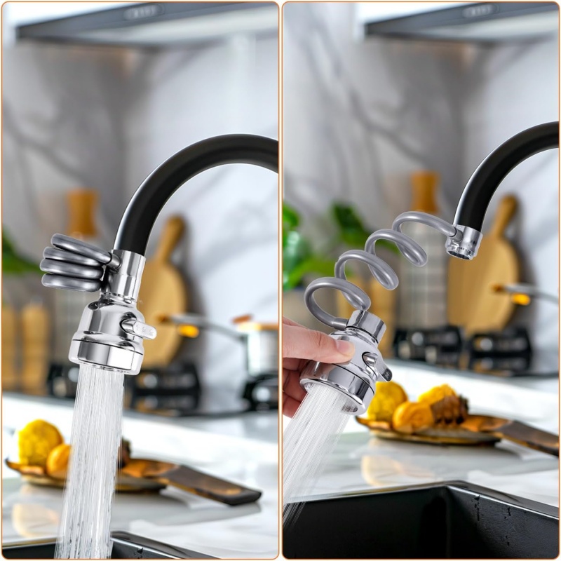 새로운 3 가지 모드 싱크 수도꼭지 확장 튜브 360  - Kitchen Gadgets Youtube 리뷰 및 가격
