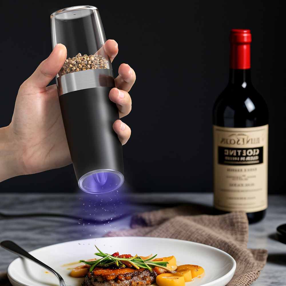 전기 자동 중력 감지 소금 및 후추 그라인더 세트 조절 - Kitchen Gadgets Electronic 리뷰 및 가격