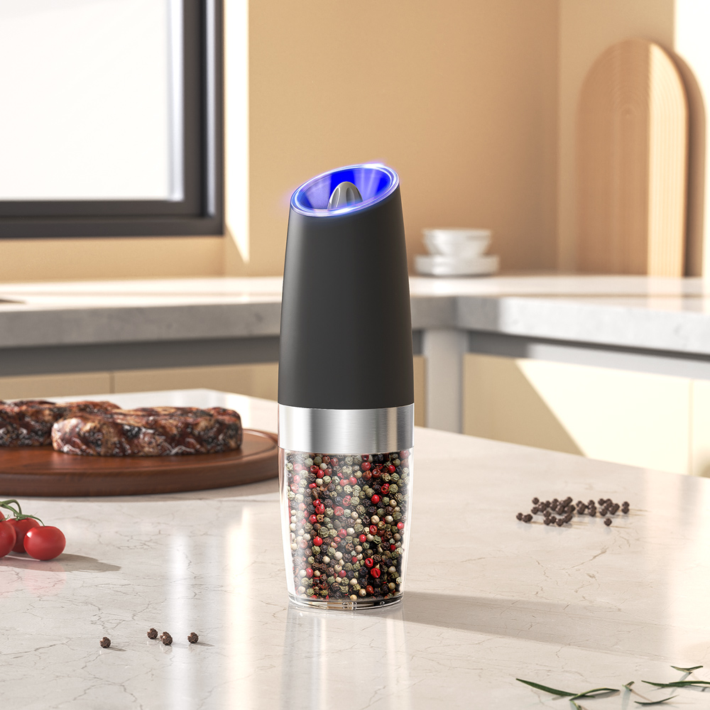 전기 자동 중력 감지 소금 및 후추 그라인더 세트 조절 - Kitchen Gadgets Electronic 리뷰 및 가격