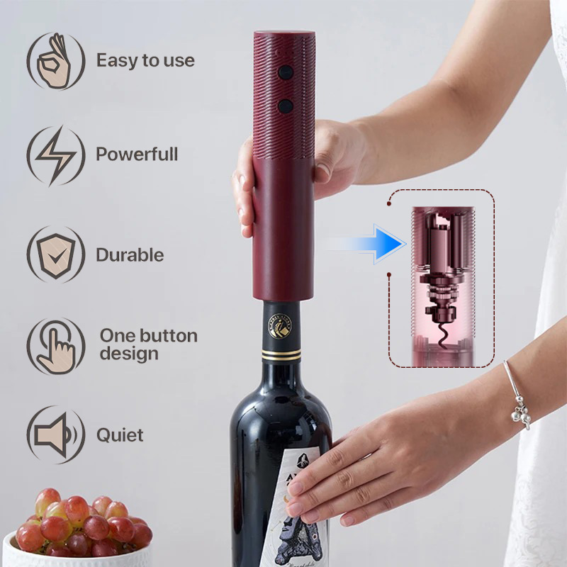 전기 와인 오프너 자동 레드 와인 코르크 따개 충전식  - Kitchen Gadgets Electronic 리뷰 및 가격