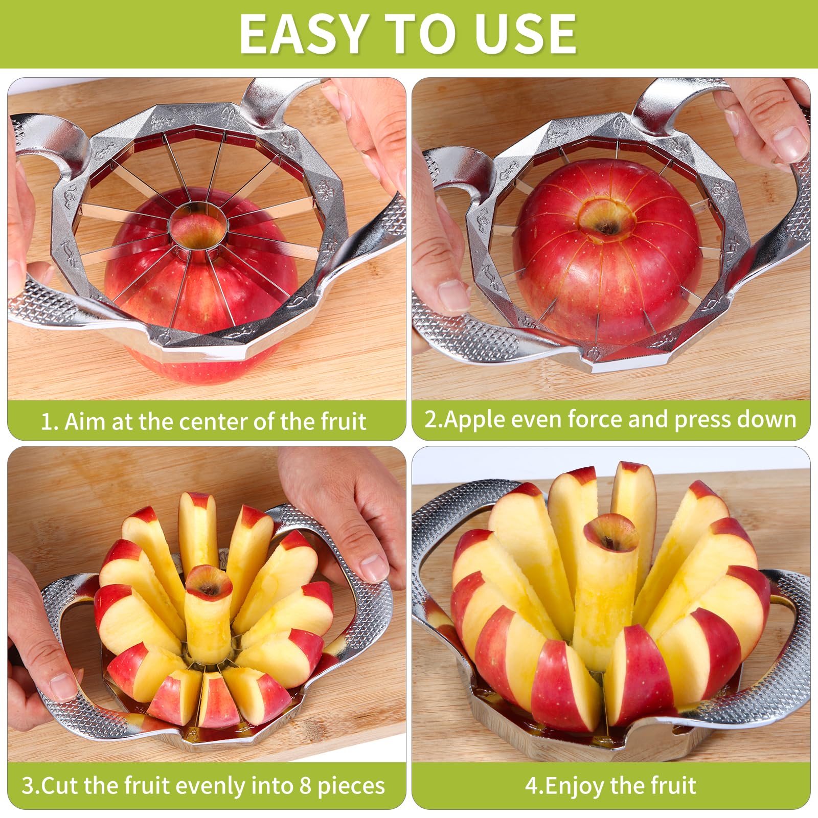 튼튼하고 날카로운 12날 스테인리스 스틸 커터 디바이더 - Apple Corer Slicer 리뷰 및 가격